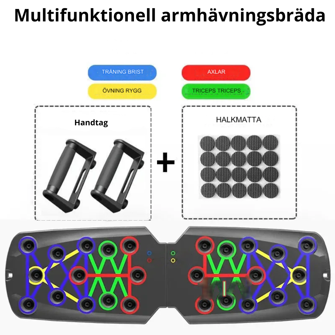 Multifunktionell armhävnings bräda